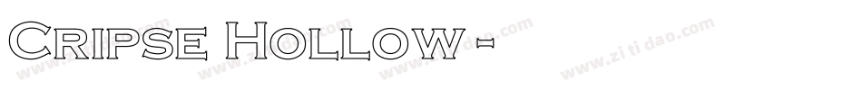 Cripse Hollow字体转换